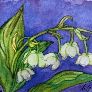 “Lily of the Valley“ Watercolor Notecard